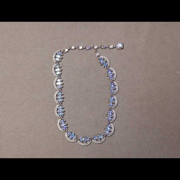 bogoff Jewelry - Vintage jewelry blue and clear AB rhinestone Bogoff  statement necklace